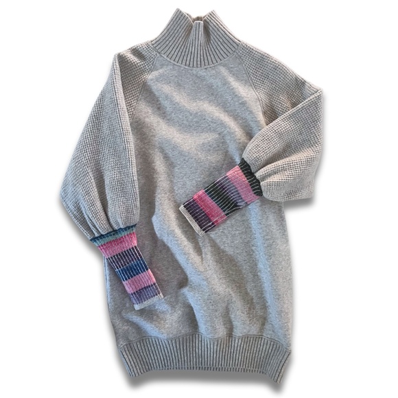 RARE Daily Practice by Anthropologie Cutout Tunic Sweater Gray Small EUC - Picture 1 of 7